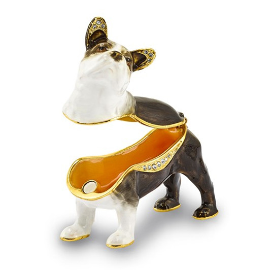 Bejeweled French Bulldog Keepsake Box