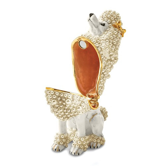 Bejeweled French Poodle Keepsake Box