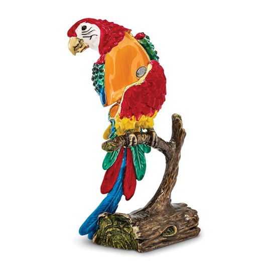 Bejeweled Goldnose Parrot Keepsake Box