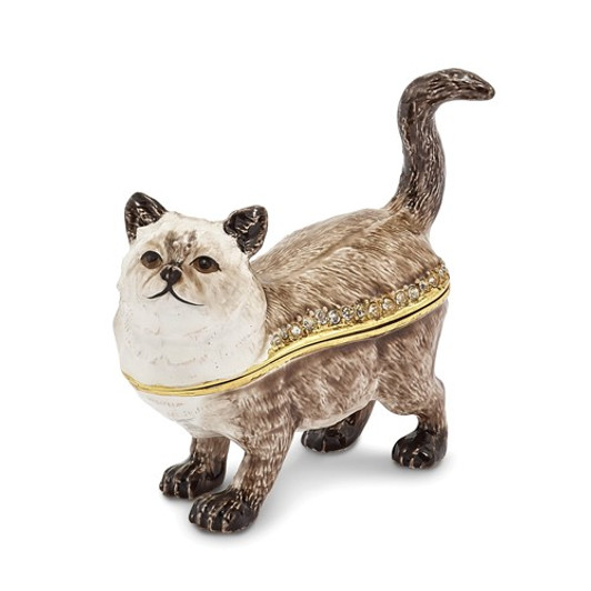 Bejeweled Himalayan Cat Keepsake Box