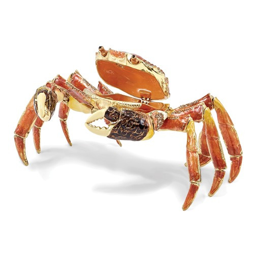 Bejeweled Blue Crab Keepsake Box