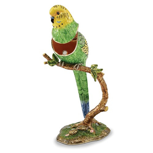 Bejeweled Large Parrot On Branch Books Keepsake Box