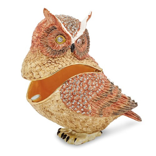 Bejeweled Large Wise Owl Keepsake Box