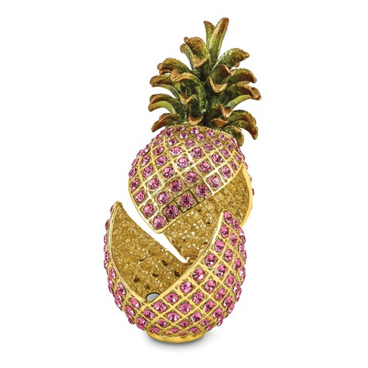 Bejeweled Pink Pineapple Keepsake Box