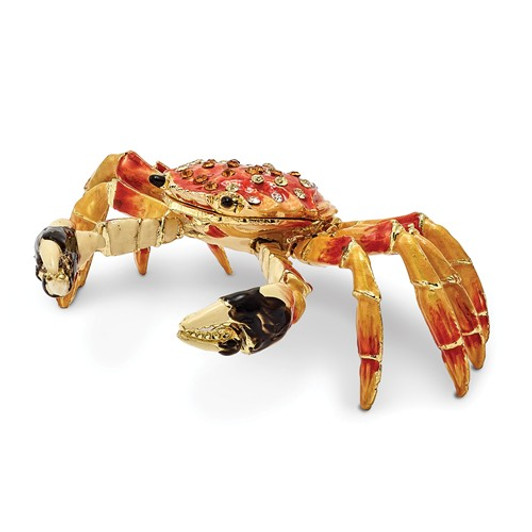 Bejeweled Small Crab Keepsake Box