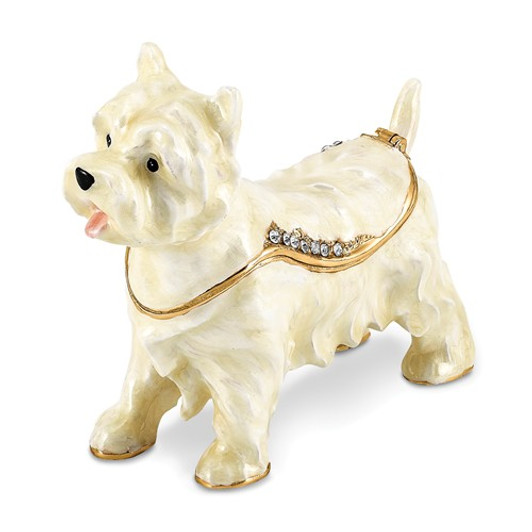 Bejeweled West Highland White Terrier Keepsake Box