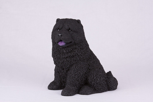 Black Chow Hollow Figurine Dog Urn - 2729