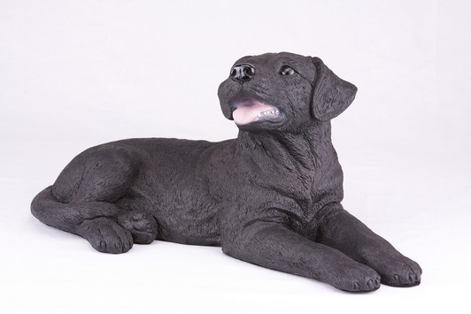 Black Labrador Retriever Hollow Figurine Dog Urn - 2753