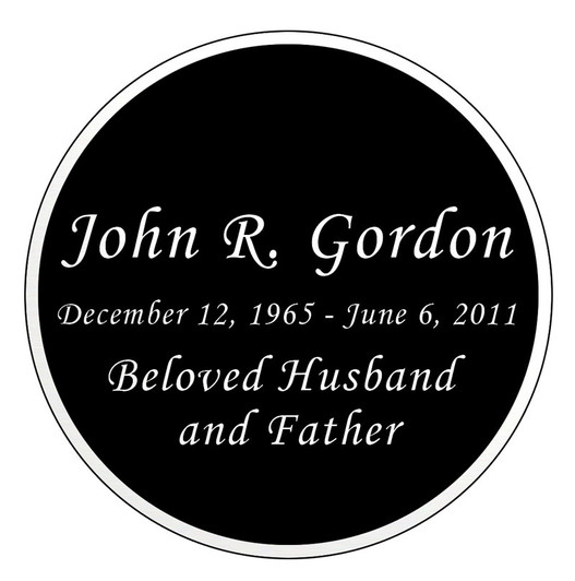 Round Nameplate - Engraved Black and Silver - 3-1/2 x 3-1/2