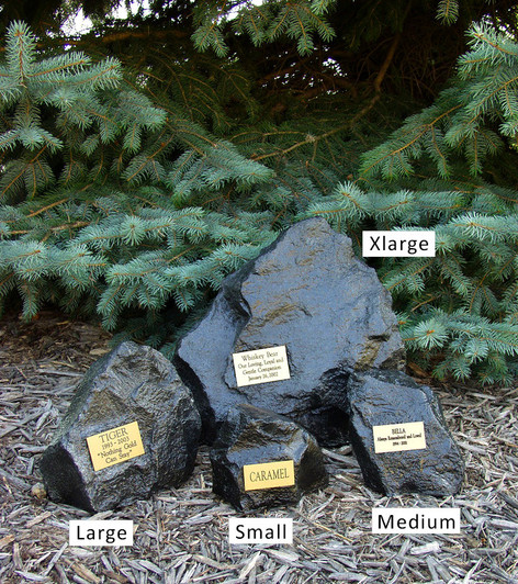Medium Black Rock Pet Urn