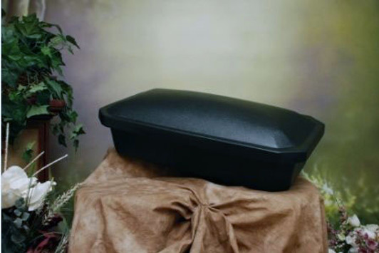 24 Inch Black with Silver Deluxe Child Infant Casket