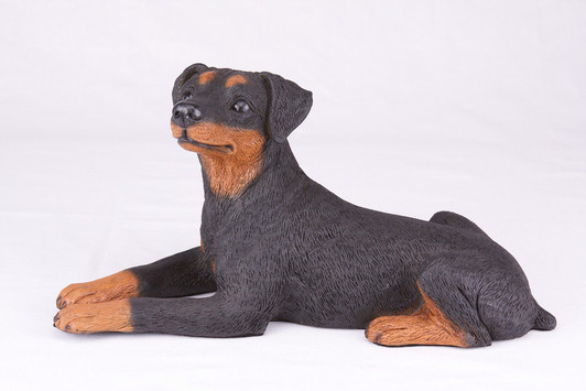 10 Inch Doberman Pinscher Dog Stuffed Animal - Black And Tan