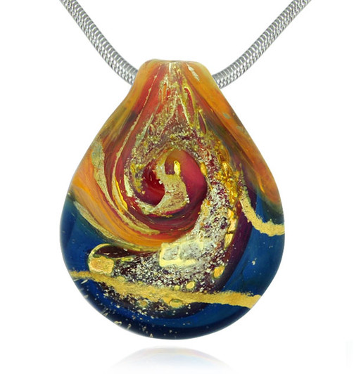 Bliss Cremains Encased in Glass Cremation Jewelry Pendant