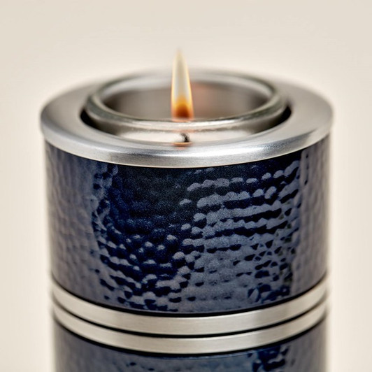 Blue Legacy Metallics Keepsake Memory Tealight Candle Urn