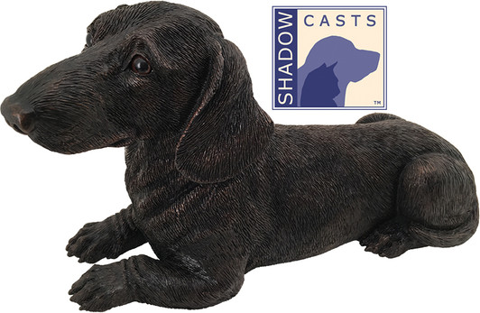 Bronze Finish Dachshund Dog Shadow Casts Figurine Urn