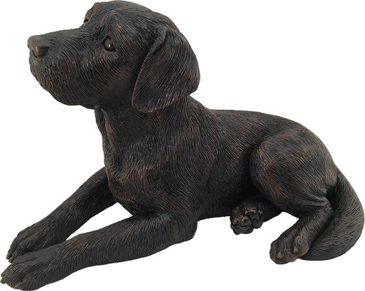 Bronze Finish Labrador Retriever Dog Shadow Casts Figurine Urn