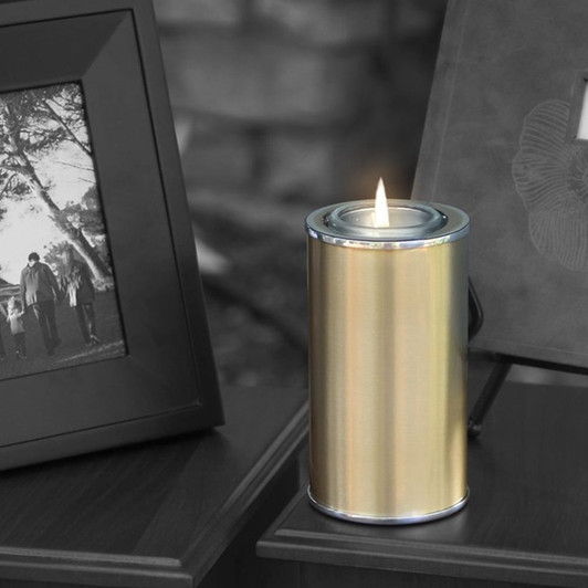 Bronze Tealight Memory Keepsake Candle Cremation Urn