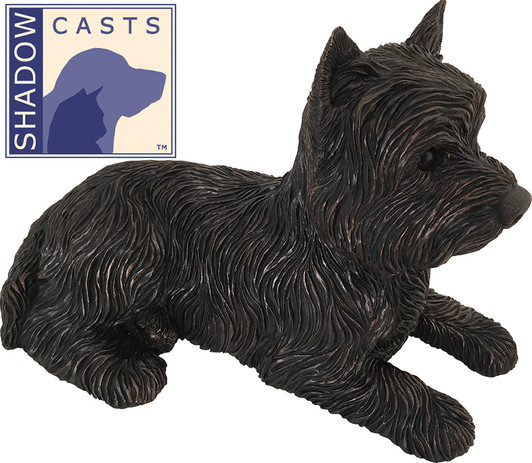 Bronze Finish West Highland Terrier Dog Shadow Casts Figurine Urn