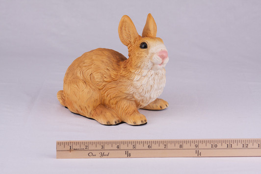 Brown White Rabbit Hollow Figurine Dog Urn - 2713