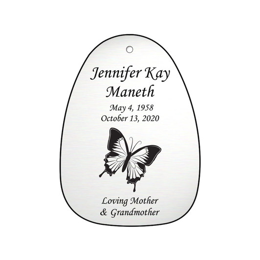 Butterfly Memorial Wind Chime Cremation Urn with Engraving