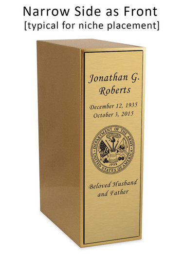 Angel Bronze Snap Top Niche Cremation Urn