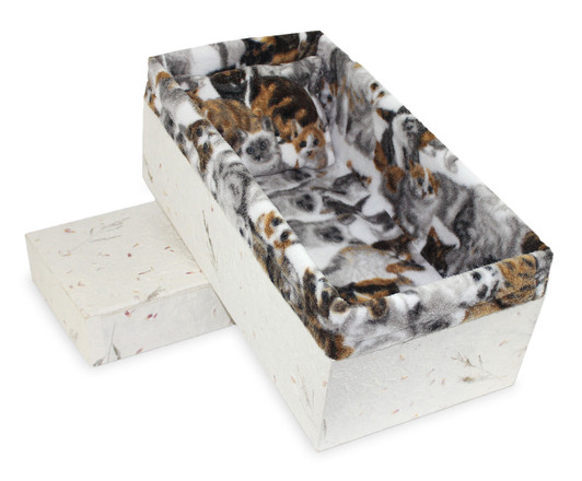 Cat Casket - Fleece-Lined Handmade Biodegradable Pet Casket