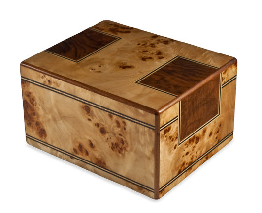 Chambord Maple Burl Wood Cremation Urn