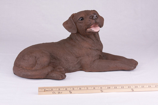 Chocolate Labrador Retriever Hollow Figurine Dog Urn - 2755