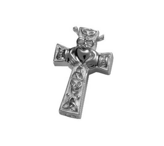 Sterling Silver Celtic Cross Cremation Jewelry Pendant for Ashes