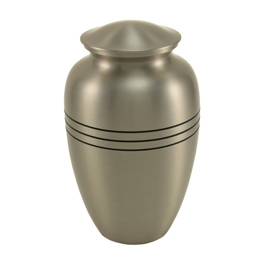 Classic Pewter Brass Cremation Urn - Engravable