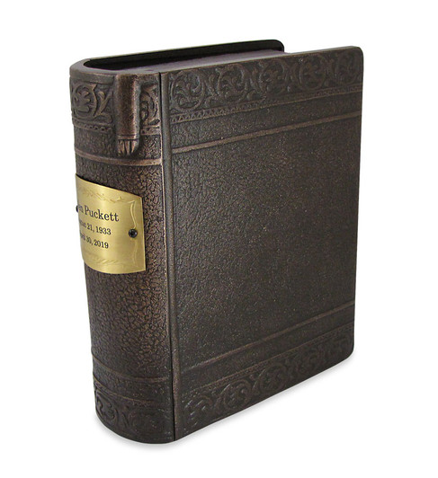 Closed Book Cast Bronze Cremation Urn