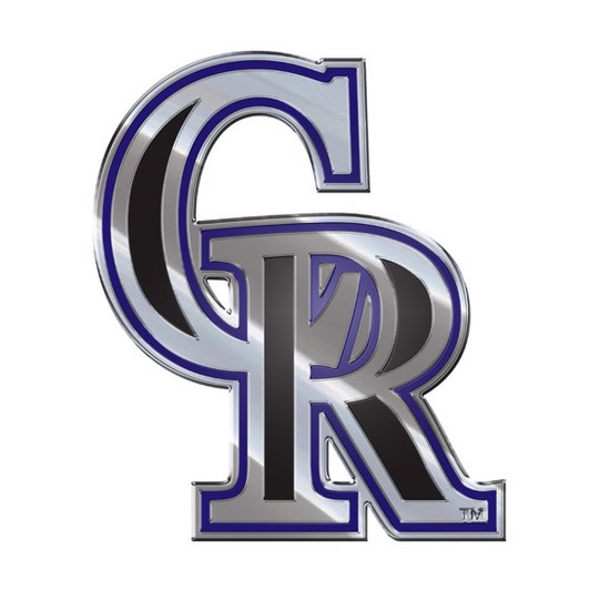 Colorado Rockies Aluminum Embossed Baseball Logo Emblem
