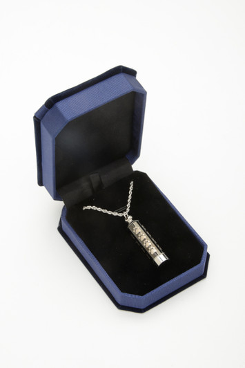 Cylinder with Paw Prints Stainless Steel Memorial Cremation Pendant Necklace Jewelry for Ashes