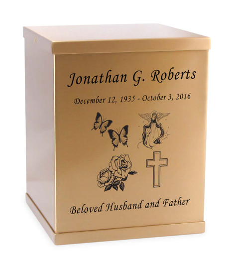 Design Your Own Bronze Overlap Top Cremation Urn