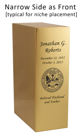 Design Your Own Bronze Snap Top Niche Cremation Urn