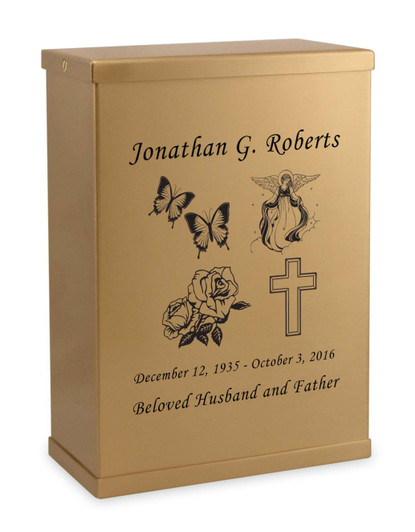 Design Your Own Bronze Overlap Top Niche Cremation Urn