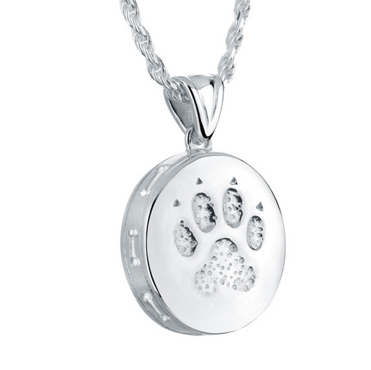 Silver Heart & Paw Necklace — Paws and Tails