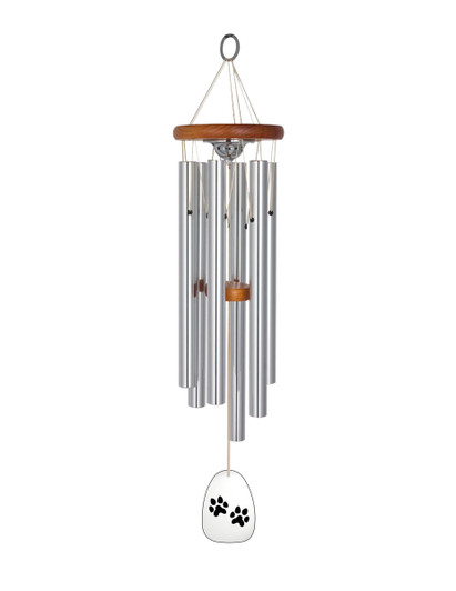 Dog Paws Memorial Pet Wind Chime Cremation Urn - Amazing Grace