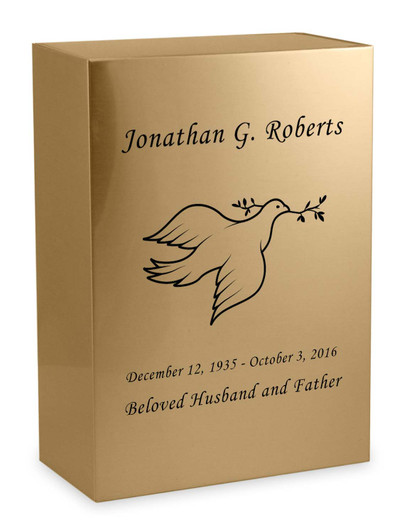 Dove Bronze Snap Top Niche Cremation Urn