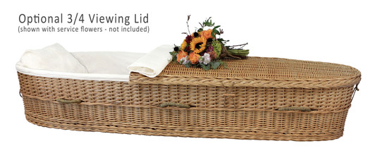 5' 9" Eco Friendly Woven Willow Casket