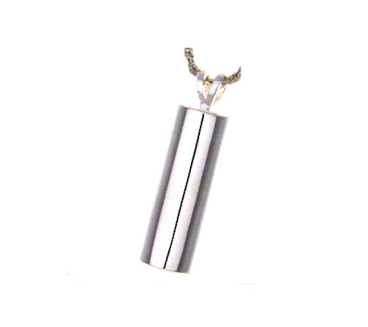 Elegant Cylinder Cremation Jewelry in Sterling Silver