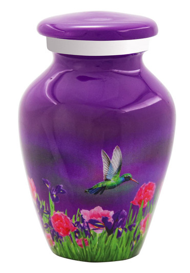 Enchanted Hummingbird Keepsake Cremation Urn