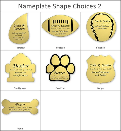 Engraved Nameplate - Choose Style, Color and Size