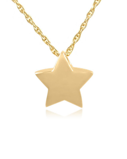 Essential Star Gold Vermeil Cremation Jewelry Pendant Necklace