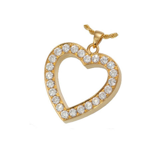 Eternal Love Cremation Jewelry in Solid 14k Yellow Gold or White Gold