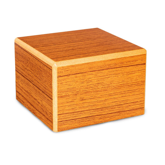 Extra Small Society Collection Rustic Oak Wood Finish Cremation Urn