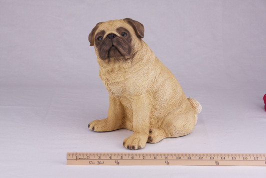 Fawn Pug Hollow Figurine Dog Urn - 2769