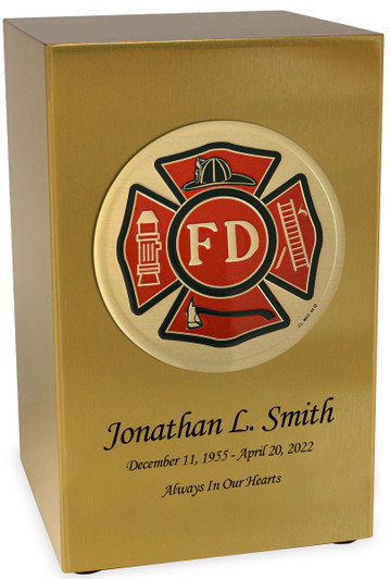 Firefighter Bronze Finish Beaumont Cremation Urn