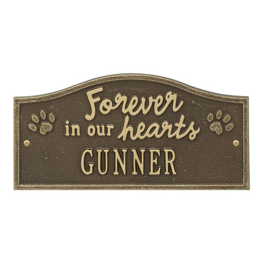 Pet Memorial Plaque for Lawn & Wall, Color Photo