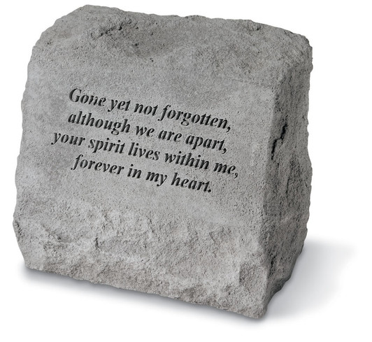 Garden Accents - Gone Yet - Headstone With Urn - Memorial Garden Stone